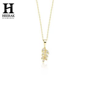 Leaf Lab Grown Diamond Pendant Necklace for Women Nature Inspired Fine Jewellery Custom Jewellery <b>Gift</b> For Women - Product Image 1