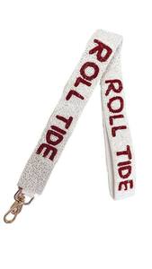 Gold Beaded Embroidery Saints <b>Bag</b> <b>Strap</b> Black White Text Handwoven Seed Bead Crossbody Purse Belt <b>Replacement</b> - Product Image 6