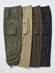 Nouveauté : Pantalon cargo en toile à taille mi-haute, multi-poches, séchage rapide, 100% coton pour hommes - Product Image 3