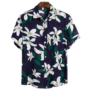 Camisa Hawaiana de Alta Calidad para Hombre, Sublimada, con Botones, Estampado Floral, Protección UV, Playera Casual de Manga Larga para Verano - Product Image 2