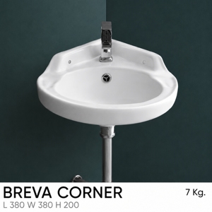Grifo de Esquina BREVA, Forma Triangular, Monomando, Cromado, Certificado NSF, Capacidad de 12L, Desagüe Moderno para Fregadero de Piedra, 5 Años de Garantía - Product Image 2