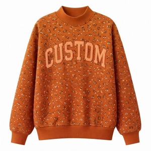 Achetez un sweat-shirt ample à motif floral pour femmes, de qualité supérieure, à manches longues, décontracté, tendance, pour tous les jours, style streetwear - Product Image 6