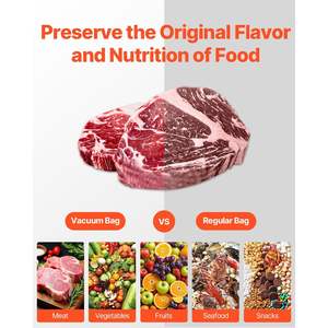 Sacchetti sigillanti sottovuoto per uso alimentare Non BPA 2 rotoli 11 in X 50 Ft sacchetto di tenuta - Product Image 4