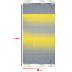 Serviette Fouta Hammam Teinte en Fil 100% Coton Rayures Multiples Serviettes de Plage Turques Écologiques Séchage Rapide - Product Image 6