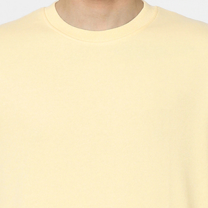 เสื้อสเวตเชิ้ตคอกลมสีเหลืองสำหรับผู้ชาย ทรงปกติ ผ้าฝ้ายถัก ใส่สบายๆ สำหรับฤดูใบไม้ร่วง สีพื้น แขนยาว - Product Image 4