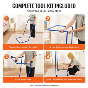 Séchoir à peinture en acier au carbone avec 25 étagères amovibles, 23,75 x 17,5 x 38 pouces, avec roues verrouillables et système de séchage de peinture - Product Image 6