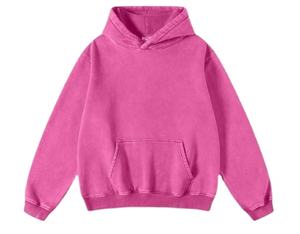 Customized Embroidery Print <b>Fleece</b> Blank Acid Wash Hoodies Unisex Wholesale Heavyweight <b>Black</b> Cropped Boxy Hoodie Washed For <b>Men</b> - Product Image 5