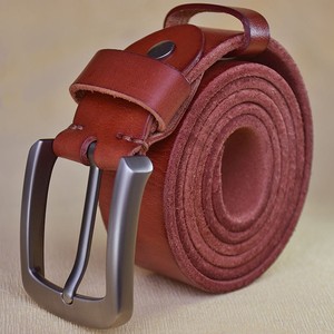 Cinturón de Cuero para Hombre, Color Negro y Marrón, Personalizado al por Mayor, con Hebilla de Aleación, Cuero Genuino - Product Image 2