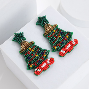 Boucles d'oreilles de Noël tendance : Bijoux Bohèmes Arbre de Noël, Flocon de Neige, Clochettes, Bonhomme de Neige – Personnalisables - Product Image 4