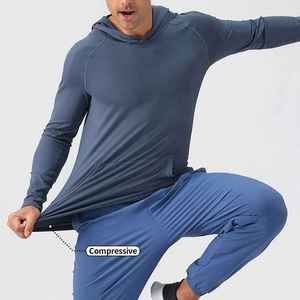 Survêtement de jogging unisexe en polyester de haute qualité, avec sweat à capuche entièrement zippé, coupe-vent, respirant, personnalisable avec logo, pour la course et le sport - Product Image 6