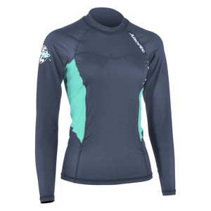 Protector de sarpullido de poliéster con UPF 50 + Construcción cosida plana para mujeres Equipo de buceo para deportes acuáticos-Ligero Cómodo - Product Image 1