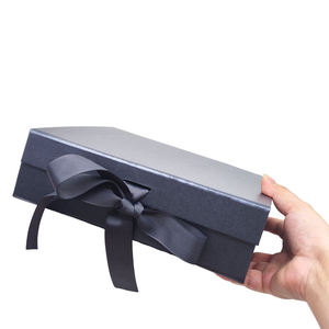 Factory Wholesale Premium Glitter Magnetic Closure Folding Gift <b>Box</b> Custom Logo with Ribbon - Product Image 5