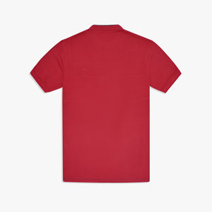 Polo pour homme à blocs de couleur, rouge, blanc, bleu marine, manches courtes, respirant, décontracté, été, golf, tennis - Product Image 2