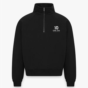 เสื้อสเวตเชิ้ตผู้ชายแบบซิปครึ่งตัว ผ้าฝ้ายฟลีซเนื้อนุ่ม สวมใส่สบาย สไตล์สตรีทแวร์ รับผลิตเสื้อผ้าตามสั่ง จำนวนมาก รับผลิตแบบ OEM ODM - Product Image 1