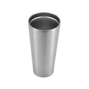 Vaso de Agua Clásico de Acero Inoxidable, Taza de Metal Acanalada para Beber, Taza de Jugo Irrompible, Vaso de Cerveza Reutilizable, Utensilios de Cocina - Product Image 3