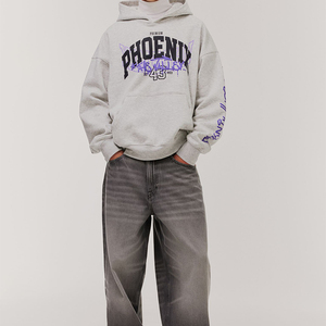 Sweat-shirts à capuche oversize pour hommes et femmes, couleur unie rouge, noir, gris, automne-hiver, en polaire, avec logo frontal, style hip-hop décontracté, marque tendance - Product Image 1