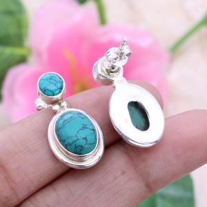 Milky <b>Opal</b> Round Stud <b>Earrings</b> 925 Sterling Silver Handmade Cute Design for Women & Children's Wedding Anniversary Gift - Product Image 2