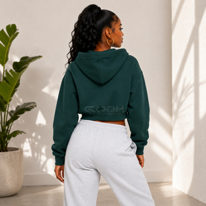 Sweat à capuche court Cosh International Sorority Sisterhood pour femme, bleu, épaules tombantes, style streetwear tendance - Product Image 5