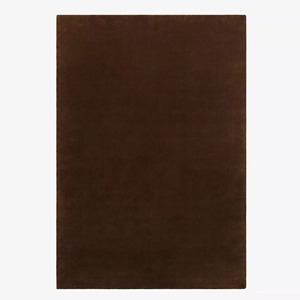 Luxury 100% <b>Wool</b> Chocolate <b>Brown</b> Rug | Modernist Rich <b>Brown</b> Area Rug | High-End Non-Shedding Bedroom Accent Rug - Product Image 1