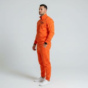 Survêtement zippé pour homme en coton et polyester, personnalisable, avec haut zippé, pour le jogging, service OEM - Product Image 4