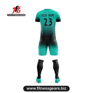 Conjunto de Camiseta de Fútbol Personalizada para Hombre, Cuello en V, Manga Corta, Color Degradado, Impresión Sublimada, Absorbe la Humedad, Ajuste Atlético - Product Image 2