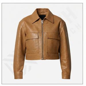 Ropa de calle de cuero Chapado en oveja, ropa de cuero a la moda para mujer, chaqueta, chaquetas de talla grande para mujer - Product Image 2