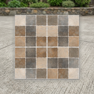 Carreaux de parking en porcelaine de 12 mm d'épaisseur, 40x40 cm - Design galets et herbe, pour extérieur, terrasse de voiture, fabriqués en Inde - Product Image 5