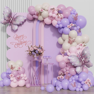 Purple Butterfly <b>Balloon</b> <b>Arch</b> Garland - Product Image 1