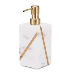 Distributeur de savon liquide pour les mains en marbre pour comptoir, pompe décorative pour bouteille - Product Image 2