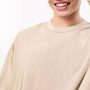 Camiseta de manga corta de alta calidad 100% algodón para hombre, talla grande, corte holgado, con logo personalizado impreso. - Product Image 5