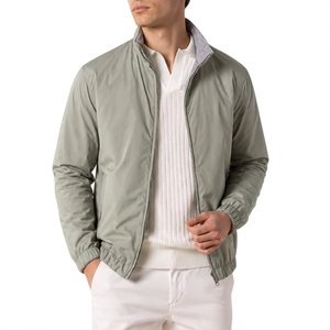 <b>Men's</b> Hooded <b>Long</b> Lightweight Windproof Zipper Bomber <b>Jacket</b> Breathable Eco-Friendly Polyester/Nylon Pattern Front for Spring - Product Image 4