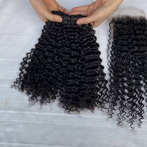 Premium 8A Grade Vietnamese Virgin Human <b>Hair</b> 3-<b>Piece</b> Lot Kinky <b>Curly</b> Weaves Frontal Best Unprocessed Bundles Pre-Bonded Tape - Product Image 3