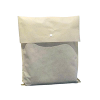Pochette jetable longue en tissu non tissé, écologique et durable, avec fermeture à bouton, imprimée en sérigraphie, taille personnalisée