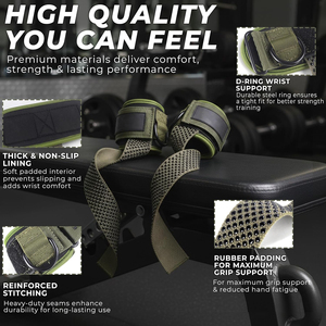 Sangles de musculation réglables en coton, polyester et nylon, robustes, avec logo personnalisé, double sangle, anneaux en D, écologiques et respirantes - Product Image 6