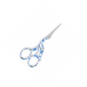 DIY Blue Floral Embroidery <b>Scissors</b> 4.5 Inch Stainless Steel Sharp Pointed Crane Fabric/<b>Sewing</b> Shears - Product Image 5