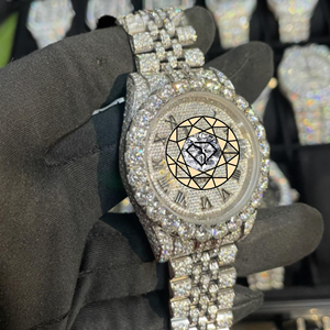 Reloj de Lujo de Acero Inoxidable con Movimiento de Cuarzo Estilo Diamante Premium, Bisel Redondo Clásico, Reloj de Moda con Diseño Personalizado - Product Image 3