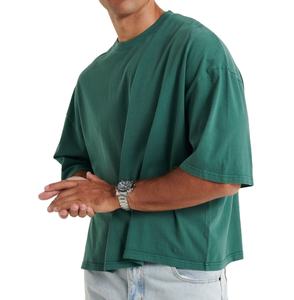 T-shirts décontractés pour hommes en gros 100% coton de haute qualité coupe ample surdimensionné épaule tombante vierge grande taille 2026 - Product Image 2