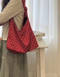 Style De Maison White Shoulder Bag Large Size Button Closure Shoulder Length Handle Daily Use Tote Bag <b>Eco</b> Friendly Reusable - Product Image 2
