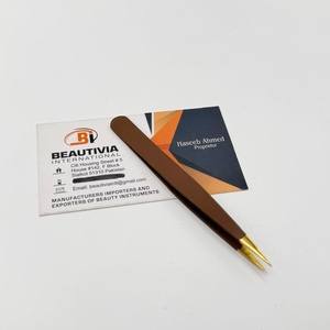 Pinzas para Cejas de Acero Inoxidable Ligeras para un Afeitado de Precisión, Reutilizables, con Punta Puntiaguda, Pinzas para Cejas con Logotipo Privado - Product Image 3
