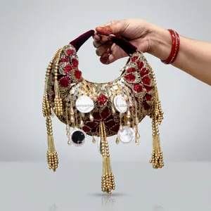Stylish Casual Beaded Evening Clutch Bag Pearl Tassel POTLI Purse Ladies Party Banquet Bag Pearl Beaded Handbag Tassel POTLI bag - Product Image 6