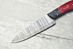 Juego de cuchillos de cocina clásicos de acero damasco, tipo básico, de alta gama, con mango de madera, los más vendidos. - Product Image 2