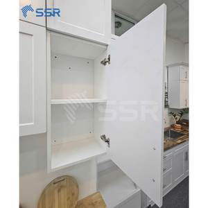 Meubles de cuisine modernes en L SSR VINA en gros, portes en contreplaqué HPL/HPDL, finition peinte blanc, support de conception graphique - Product Image 3