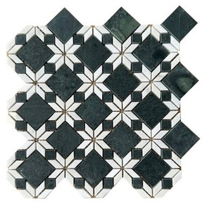 Mosaïque de marbre gris clair laiteux poli/taillé carré 8 mm d'épaisseur, résistant à l'eau, écologique, garantie 5 ans, style moderne - Product Image 6