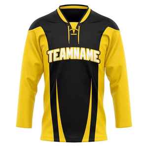 Ropa Deportiva 100% Poliéster Transpirable de Secado Rápido, Uniforme de Equipo para Hombre Adulto, Jersey de Hockey sobre Hielo con Color Personalizado OEM - Product Image 1