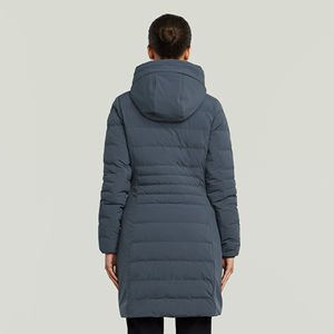 Abrigo Acolchado de Invierno para Mujer, Chaqueta Larga con Relleno de Algodón, Chaqueta Acolchada con Capucha, Abrigo Acolchado Cálido e Informal para Invierno - Product Image 4