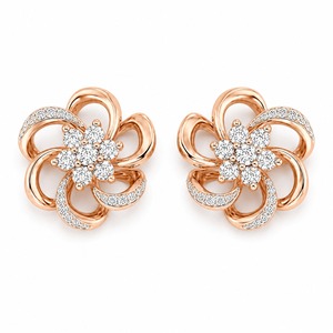 Pendientes de Oro Blanco con Diamantes en Forma de Pera, Joyería de Boda para Mujer, Engaste de Bisel, Estilo Clásico - Product Image 2