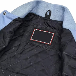 เสื้อแจ็คเก็ตบอมเบอร์ปักลายตามสั่ง ขายส่ง เสื้อแจ็คเก็ตเบสบอลแบบ Letterman สำหรับผู้ชาย เสื้อแจ็คเก็ตบอมเบอร์ Varsity ผ้าขนสัตว์ เสื้อผ้าสตรีทแวร์ - Product Image 5