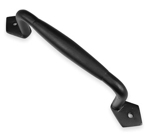 Poignée de porte en métal noir, style industriel robuste, pour installation sur porte, fenêtre, portail, fixation par perçage - Product Image 5