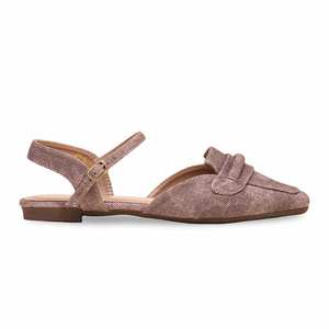 WN5400 Brown Back Open Zapatos de lona de moda - Product Image 4