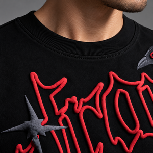 Camiseta Ecológica de Felpa con Estampado Frontal, Corte Regular, Shadow Flight Premium - Product Image 5